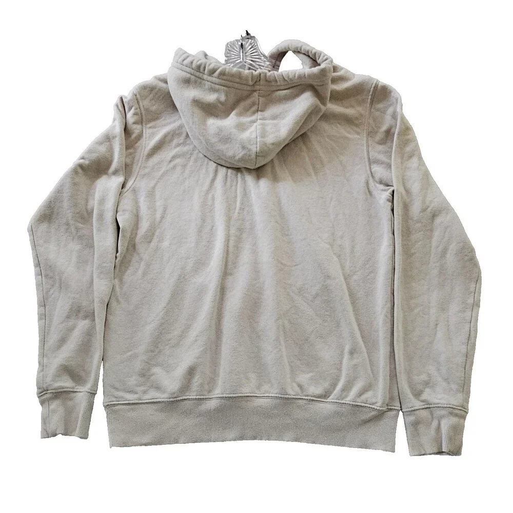 The North Face Men’s Small Half Dome Hoodie Cream Beige Fleece Pullover Logo